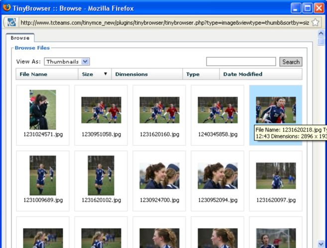 Select photo from thumbnail Select photo from thumbnail